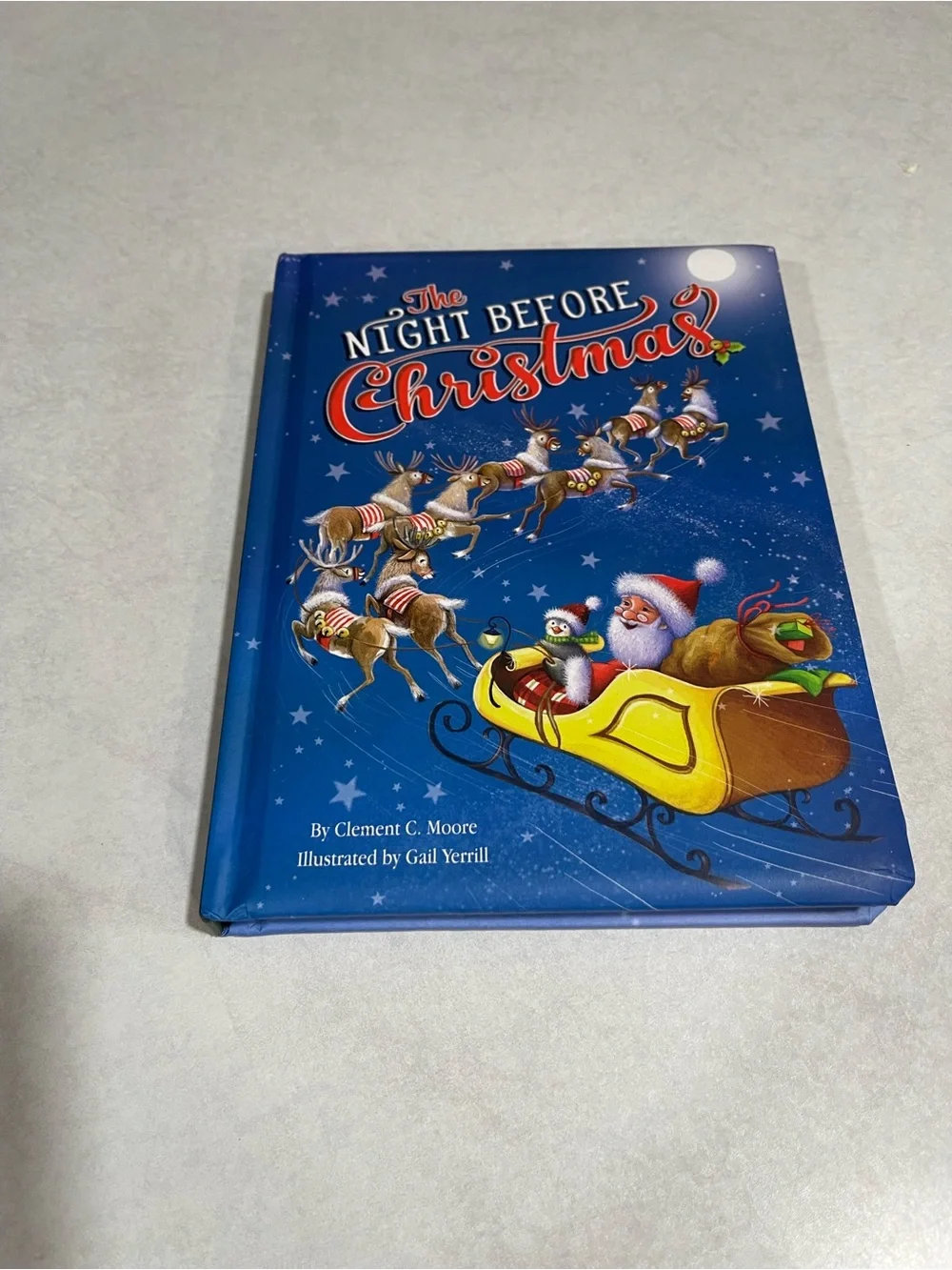 The Night Before Christmas Hardcover Book - Blue